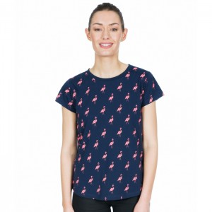 Koszulka damska CAROLYN TRESPASS Navy Flamingo