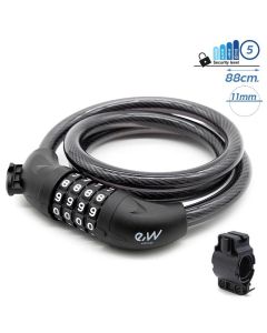 Zabezpiecznie antykradzieżowe spiralne 88 cm na szyfr EWLK024