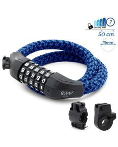 Zabezpiecznie antykradzieżowe spiralne 50 cm na szyfr EWLK025 - Blue