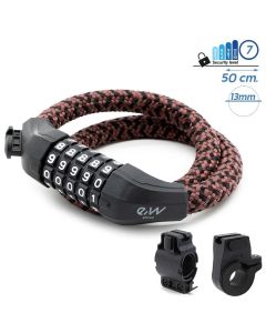 Zabezpiecznie antykradzieżowe spiralne 50 cm na szyfr EWLK025 - Brown