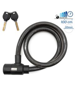 Zabezpiecznie antykradzieżowe spiralne 100 cm na klucz EWLK015