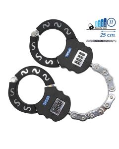 Zabezpiecznie antykradzieżowe kajdankowe 25 cm na szyfr EWLK32