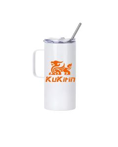 Tumbler z logo KuKirin 480 ml – z uszkiem i słomką