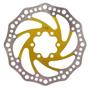 Tarcza hamulcowa 140mm (6 śrub) YELLOW do hulajnogi elektrycznej TECHLIFE Q7 Q7 RS Q7 RSX
