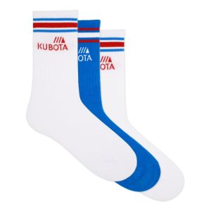 Skarpety unisex (3 pary) Sport 2 KUBOTA Biało-niebieskie