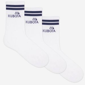 Skarpety unisex (3 pary) Sport 1 KUBOTA Biało-niebieskie