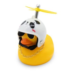 Gumowa kaczuszka LED na kierownicę z kaskiem śmigiełkiem okularami PTO-004