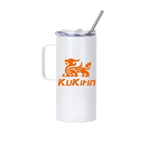 Tumbler z logo KuKirin 480 ml – z uszkiem i słomką