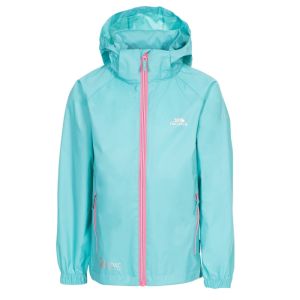 Kurtka przeciwdeszczowa dziecięca TRESPASS QIKPAC X KIDS TP75 Aquamarine