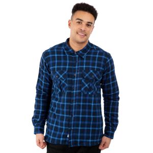 Koszula męska z długim rękawem ocieplana TRESPASS RAPESEED Dark Blue Check