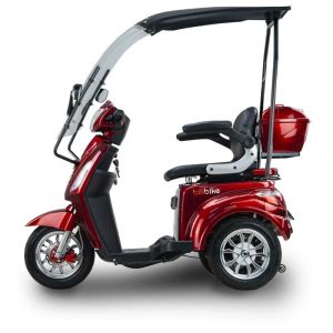 Skuter elektryczny z dachem BILI BIKE SHINO G2 GEL, 25km/h Red