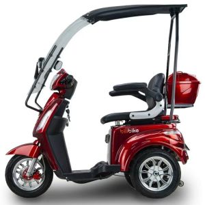 Skuter elektryczny inwalidzki z dachem BILI BIKE SHINO G2 LIT 20Ah/60V 25km/h Red