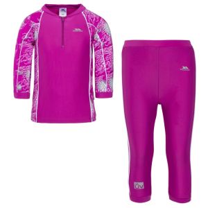 Kostium kąpielowy dwuczęściowy chłopięcy SMILEY TP50 TRESPASS Purple Orchid Print