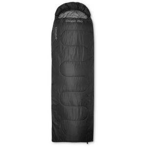 Śpiwór turystyczny kołdra CAMPUS COUGAR 350 (L-ZIP) Czarny