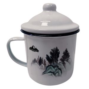Kubek turystyczny emaliowany z pokrywką 300ml TourSport Outdoor Szept Wydm