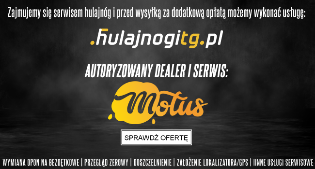 Autoryzowany dealer i serwis hulajnóg elektrycznych MOTUS